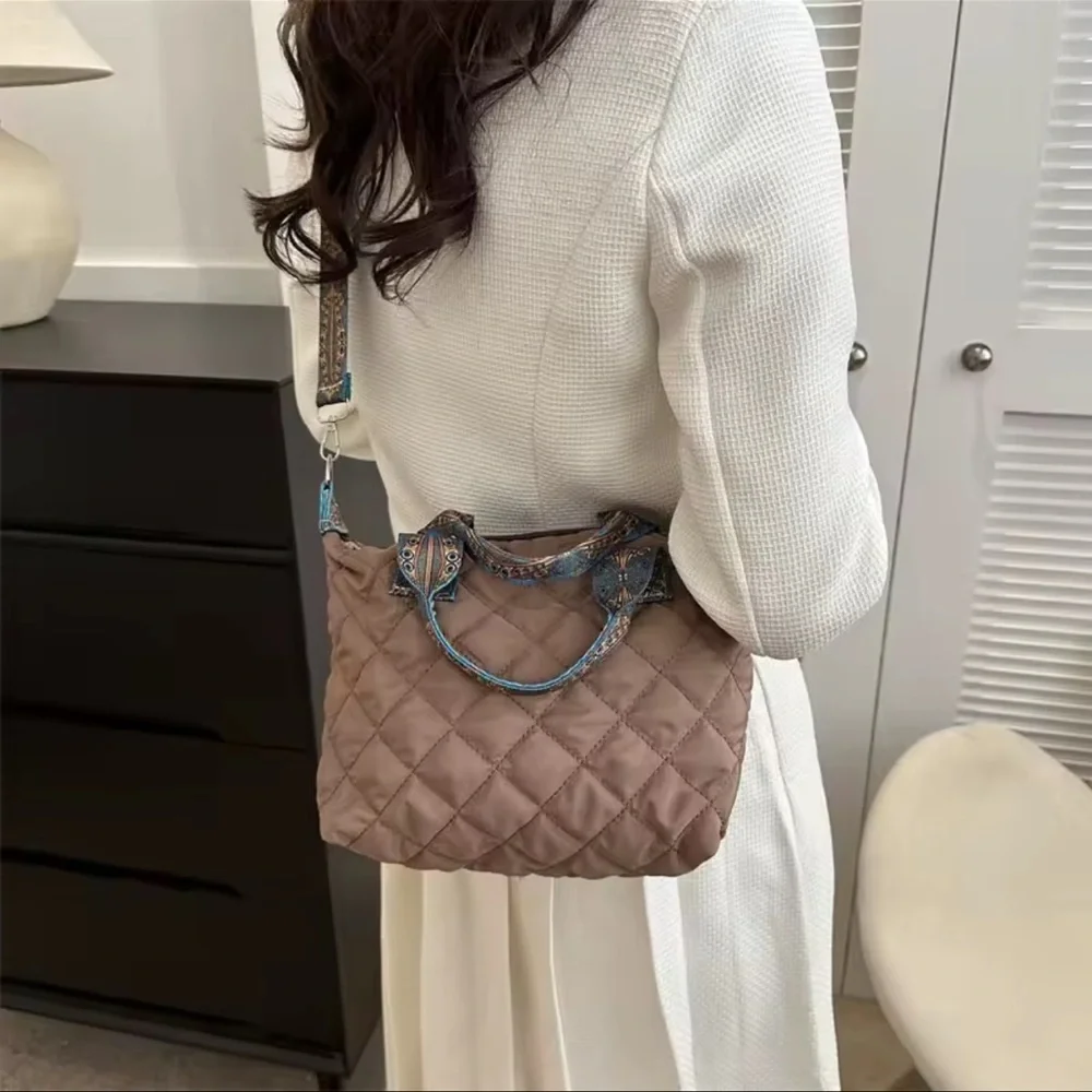 Women’s Bag I Duffle I Mini I Quilted I With  Patterned